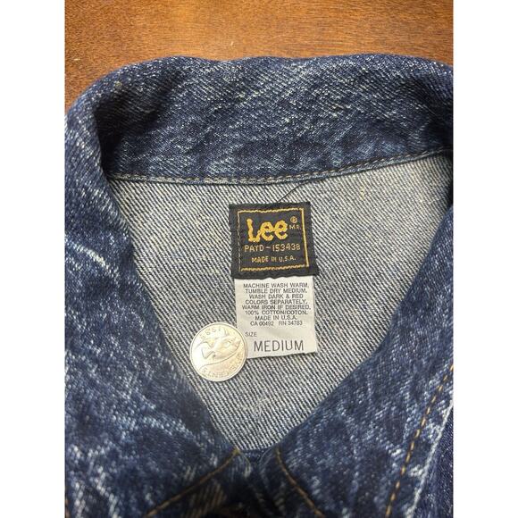 VTG 80s/90s Denim Lee Riders Jacket PATD-153438 Size M Union Made 340-3519 - Picture 3 of 13